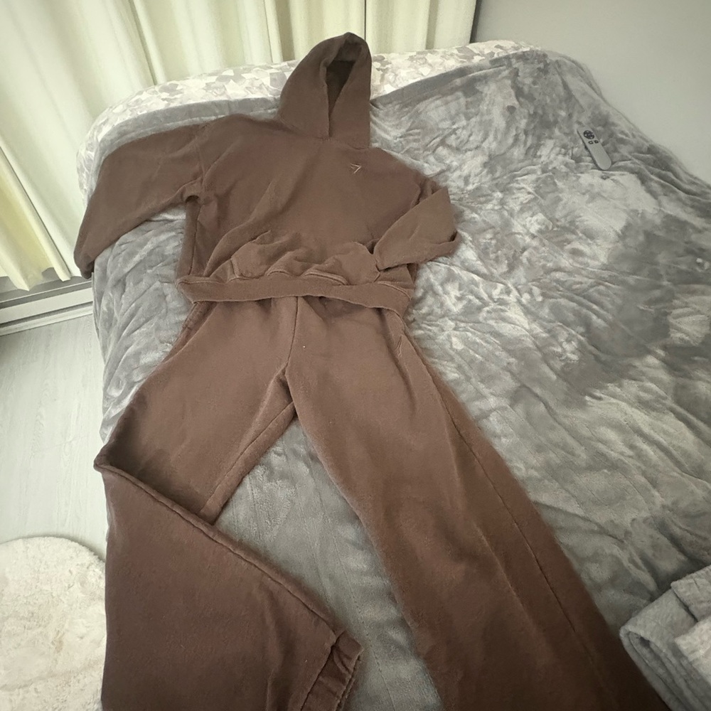 Brown Women's Hoodie and Pants Set